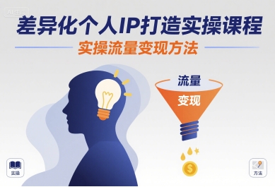 差异化个人IP打造实操课程，实操流量变现方法网赚项目-副业赚钱-互联网创业-资源整合御文网赚