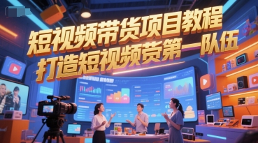 短视频带货项目教程，打造短视频带货第一队伍网赚项目-副业赚钱-互联网创业-资源整合御文网赚