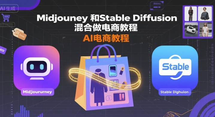 Midjourney和Stable Diffusion混合做电商教程-ai电商教程网赚项目-副业赚钱-互联网创业-资源整合御文网赚