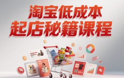 淘宝低成本起店系统课，助你快速起店，实现弯道超车网赚项目-副业赚钱-互联网创业-资源整合御文网赚