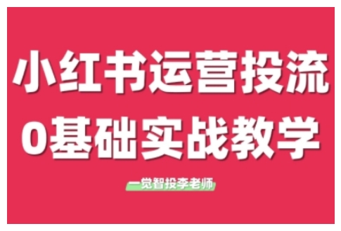 小红书运营投流，小红书广告投放从0到1的实战课，学完即可开始投放(更新)网赚项目-副业赚钱-互联网创业-资源整合御文网赚