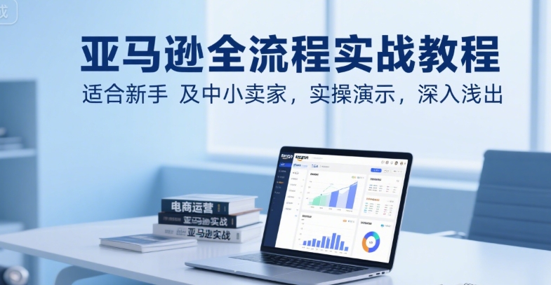 亚马逊全流程实战教程，适合新手及中小卖家，实操演示，深入浅出网赚项目-副业赚钱-互联网创业-资源整合御文网赚
