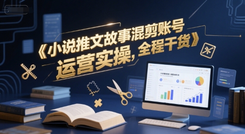 小说推文故事混剪账号运营实操，全程干货网赚项目-副业赚钱-互联网创业-资源整合御文网赚