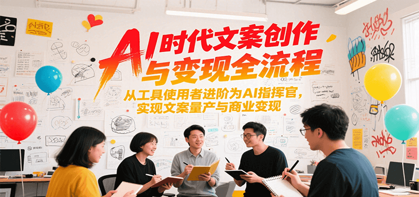 AI时代文案创作与变现全流程，从工具使用者进阶为AI指挥官，实现文案量产与商业变现网赚项目-副业赚钱-互联网创业-资源整合御文网赚