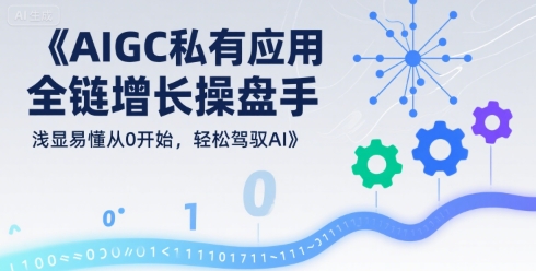 AIGC私有化应用全链增长操盘手，浅显易懂从0开始，轻松驾驭AI网赚项目-副业赚钱-互联网创业-资源整合御文网赚