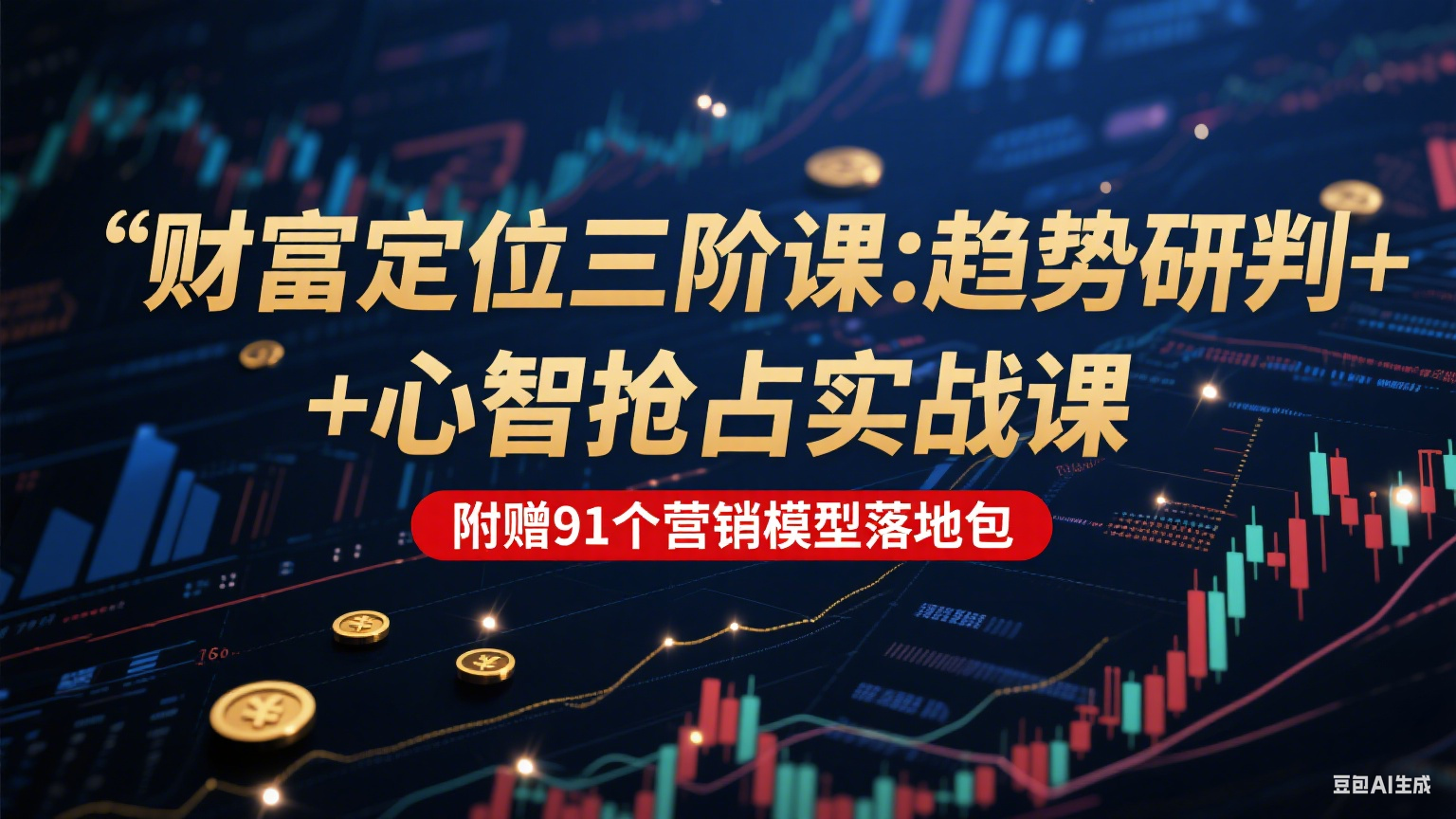 财富定位三阶：趋势研判 + 心智抢占实战课，附赠91个营销模型落地包网赚项目-副业赚钱-互联网创业-资源整合御文网赚