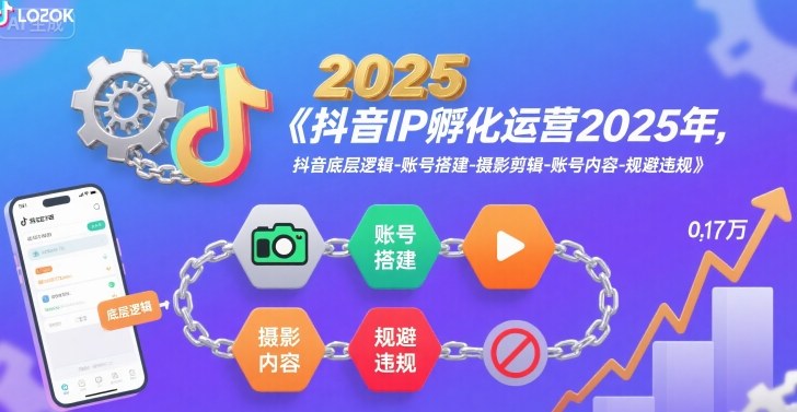 抖音IP孵化运营2025年，抖音底层逻辑-账号搭建-摄影剪辑-账号内容-规避违规网赚项目-副业赚钱-互联网创业-资源整合御文网赚