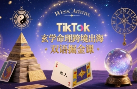 TikTok玄学命理跨境出海双语掘金课，手把手教你用命理知识精准直击海外用户痛点网赚项目-副业赚钱-互联网创业-资源整合御文网赚