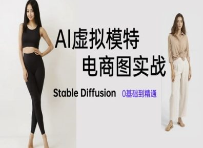 AI虚拟模特电商图实战，AI绘画Stable Diffusion 0基础到精通网赚项目-副业赚钱-互联网创业-资源整合御文网赚