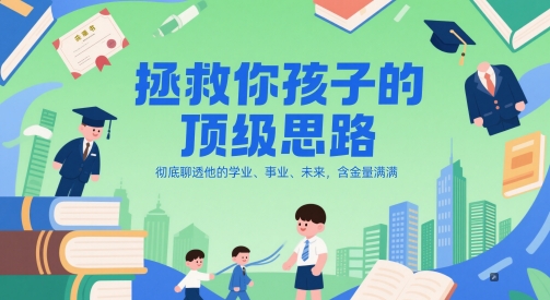 付费文章：拯救你孩子的顶级思路，彻底聊透他的学业、事业、未来，含金量满满网赚项目-副业赚钱-互联网创业-资源整合御文网赚
