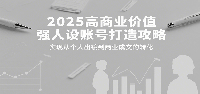 2025高商业价值强人设账号打造攻略，实现从个人出镜到商业成交的转化网赚项目-副业赚钱-互联网创业-资源整合御文网赚