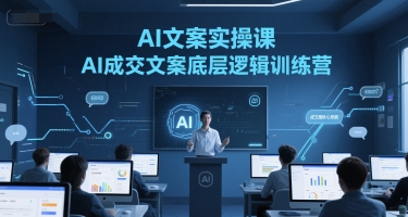 AI文案实操课，AI成交文案底层逻辑训练营网赚项目-副业赚钱-互联网创业-资源整合御文网赚