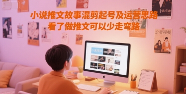 小说推文故事混剪起号及运营思路，看了做推文可以少走弯路网赚项目-副业赚钱-互联网创业-资源整合御文网赚