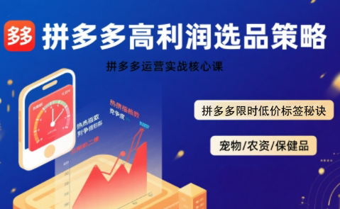 久号老师·拼多多选品暴利技术实战课网赚项目-副业赚钱-互联网创业-资源整合御文网赚