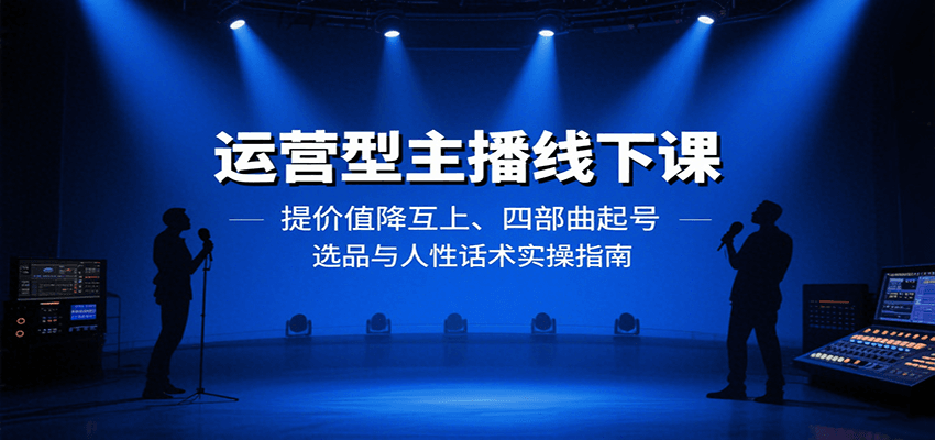 运营型主播线下课：提价值降互上、四部曲起号、选品与人性话术实操指南网赚项目-副业赚钱-互联网创业-资源整合御文网赚