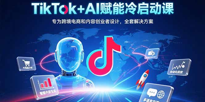 TikTok+AI赋能冷启动课：专为跨境电商和内容创业者设计，全套解决方案网赚项目-副业赚钱-互联网创业-资源整合御文网赚