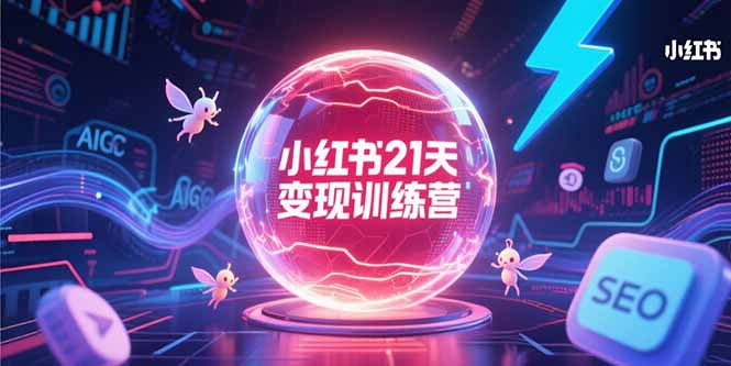 小红书21天变现训练营，AIGC工具高效应用，SEO优化核心技巧网赚项目-副业赚钱-互联网创业-资源整合御文网赚